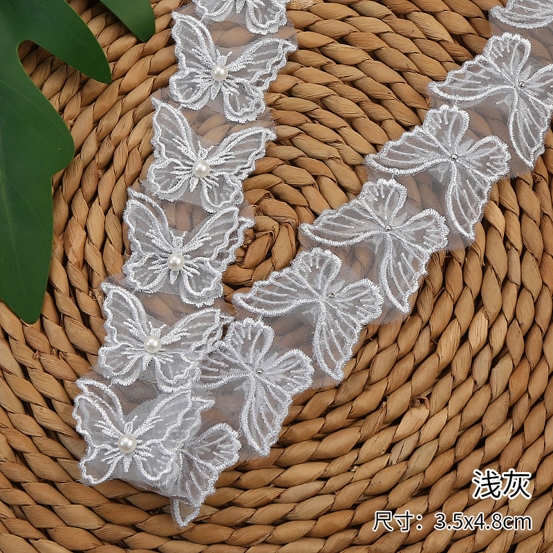 New product: 3.5x4.8CM multi-color three-dimensional double-layer butterfly polyester water-soluble lace DIY accessory decorative lace pic 5