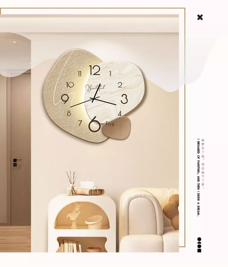 挂钟客厅时尚简约现代装饰钟表挂墙石英网红餐厅挂表石英钟家用详情13
