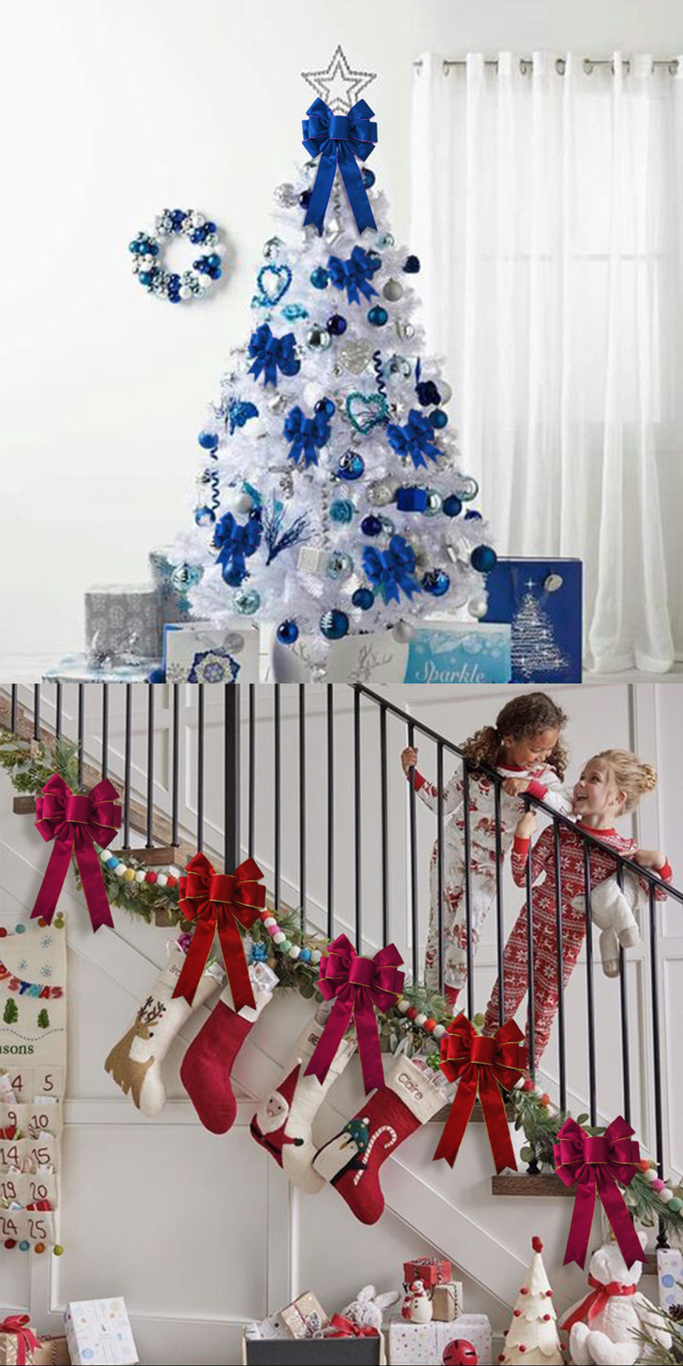 思蜜丝天鹅绒丝带圣诞节圣诞树花环装饰撒粉金色闪光拷金丝边织带详情11