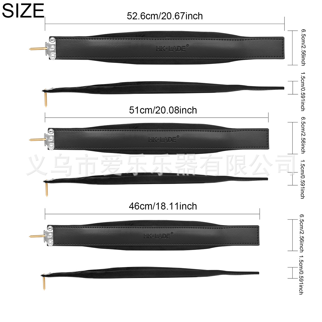 HK·LADE accordion wrist strap 60/72/80/96 bass strap Leather accordion left hand strap replacement strap pic 2
