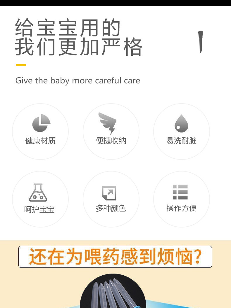 Baby anti-choking medicine feeder, simple baby dropper medicine feeder, 5ml multi-functional water and medicine feeding dropper with scale, 5ml dropper pic 4