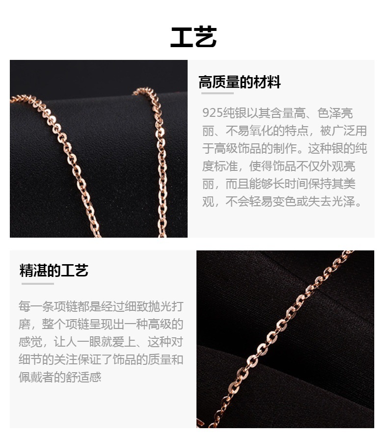 卓恒甄选新品925纯银小气泡五十分莫桑石项链百搭欧美高品质时尚钻石吊坠详情3