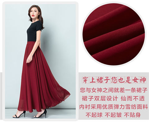 New fashionable, bright red MIDI dress for summer and spring, high-waisted and slimming, chiffon MIDI dress, mid-length beach style pic 14