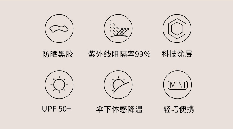 黑胶防晒紫外线遮阳伞迷你折叠雨伞小巧便捷胶囊晴雨伞六折太阳伞详情35