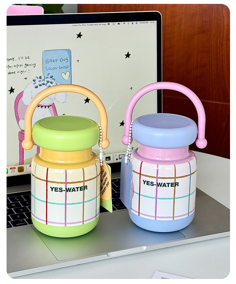 创意多巴胺高颜值水杯保温杯女生可爱便携手提不锈钢咖啡杯子批发详情27