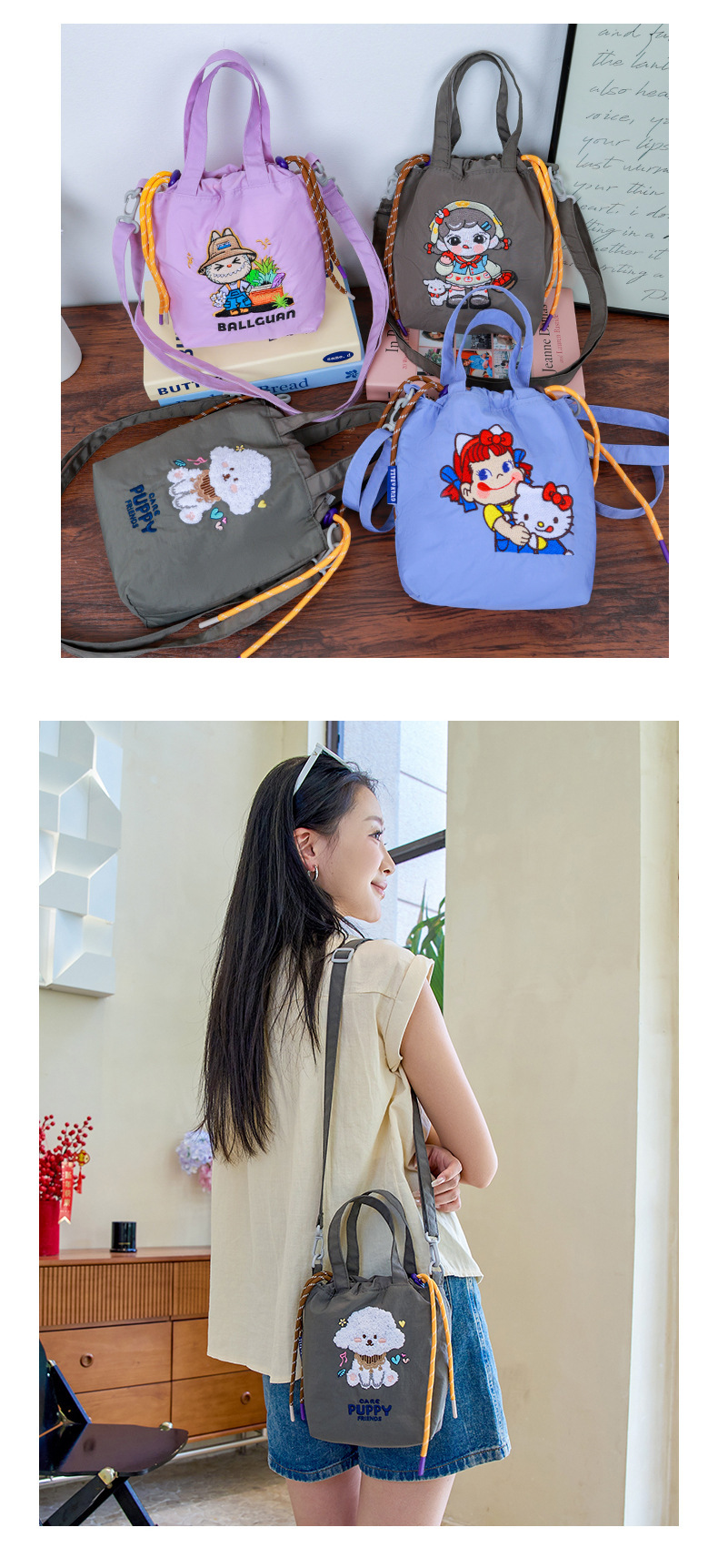 A new Korean summer stylish hand-held crossbody phone bag, waterproof casual fabric bag, lightweight, simple and versatile single-shoulder bag pic 9