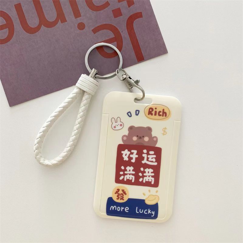 Cute bus card protective case, student meal card, campus access control certificate, brand door card case, keychain, all printed in one piece pic 6
