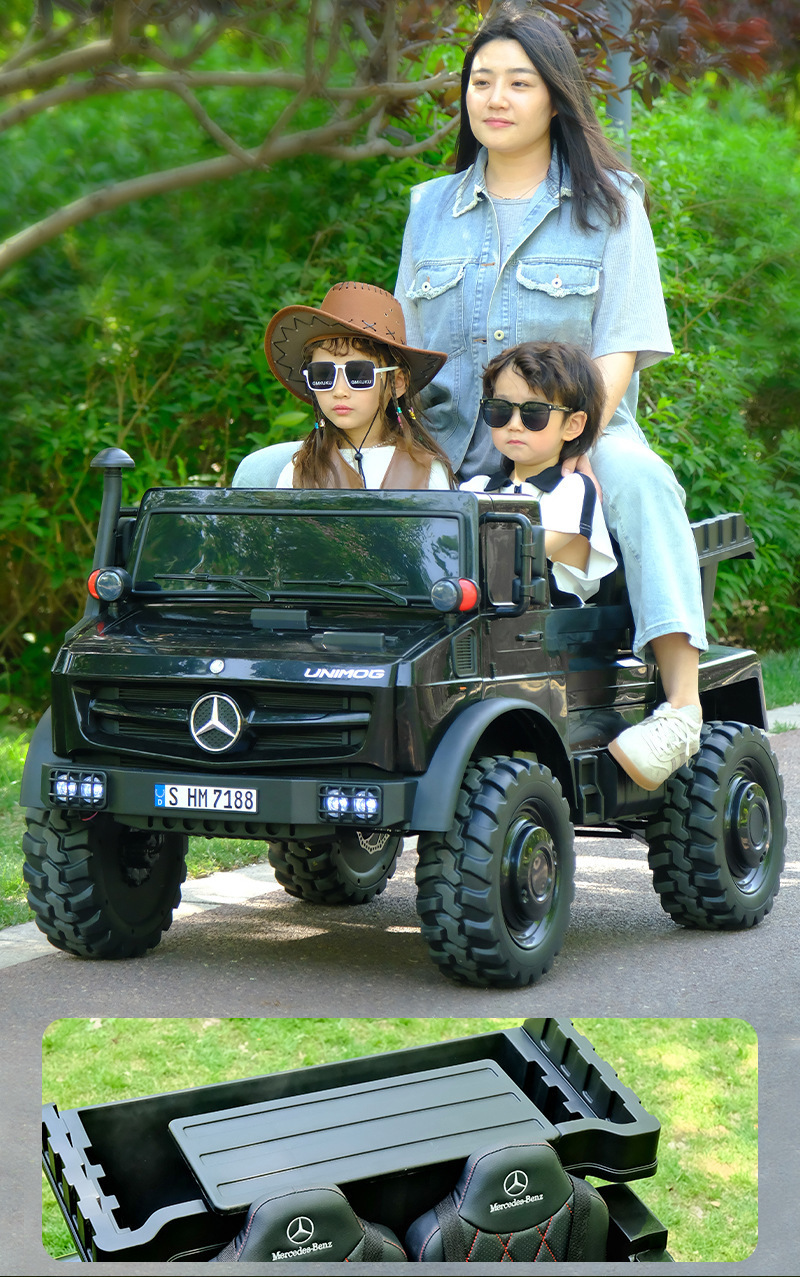 奔驰儿童电动车可坐大人四轮大号无刷电机汽车带遥控小孩玩具童车详情14