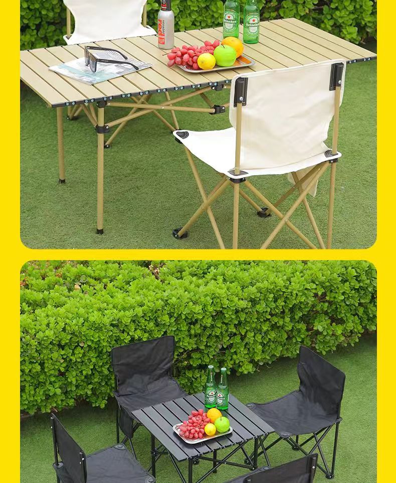 Wholesale outdoor folding tables, metal egg roll tables, portable camping picnic tables, street vending tables, camping barbecue, self-driving Tours pic 7