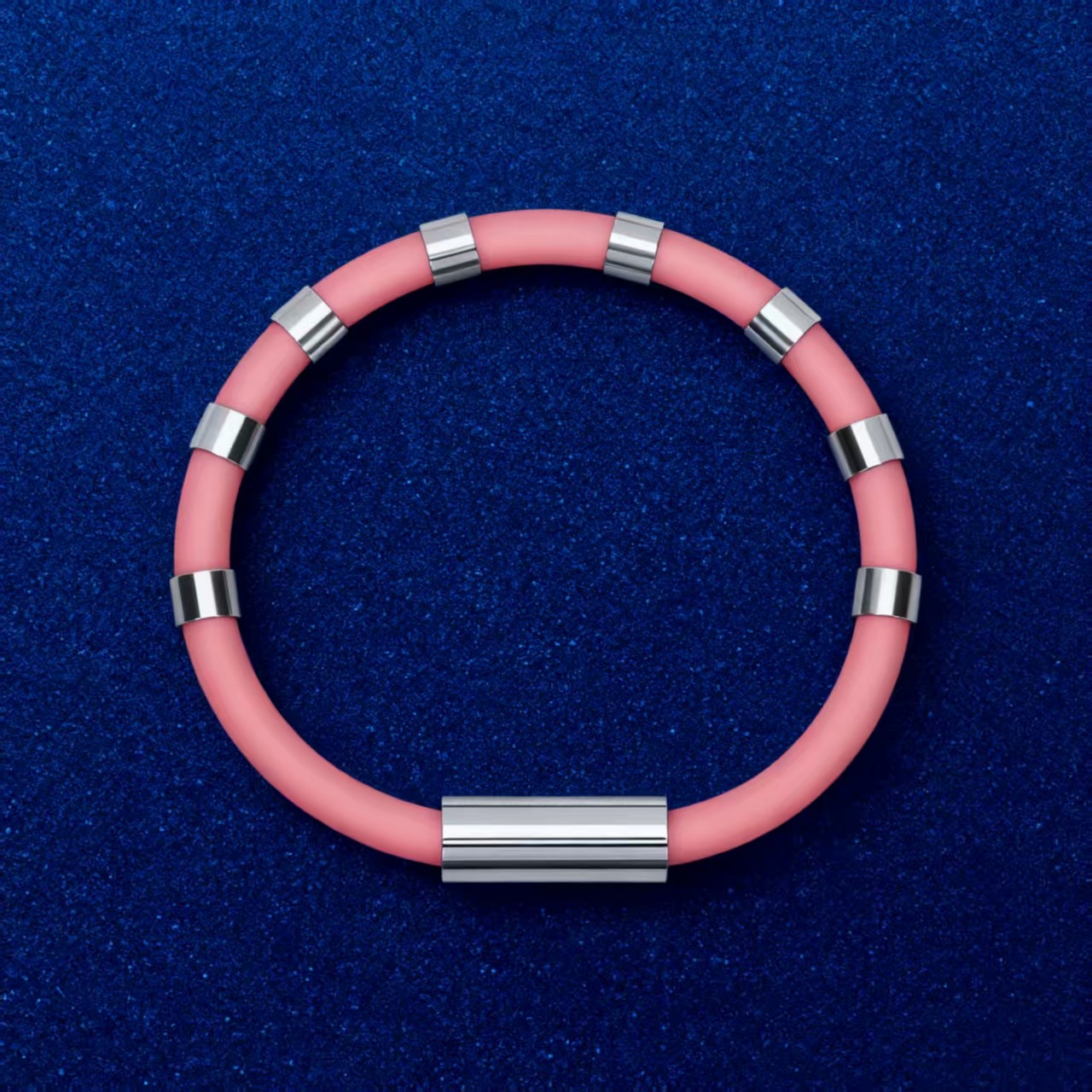 冬季跨境硅胶静电手环八环手环负离子钛钢八环硅胶运动情侣款手饰详情3