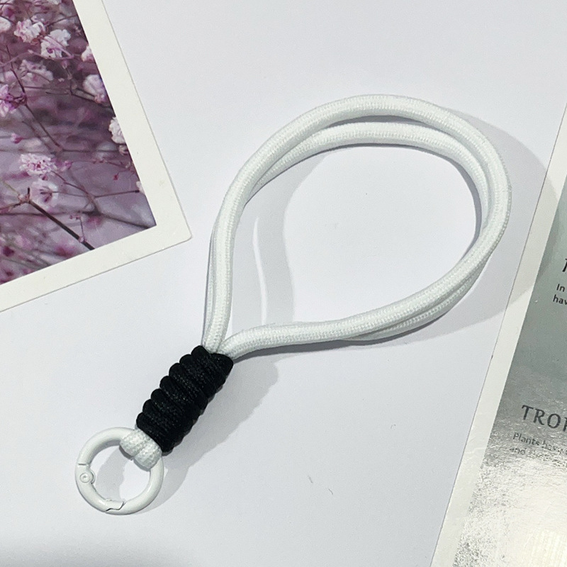 手机挂绳短款拼色打结编织挂绳毛绒钥匙扣编织挂绳防丢吊绳15CM详情11