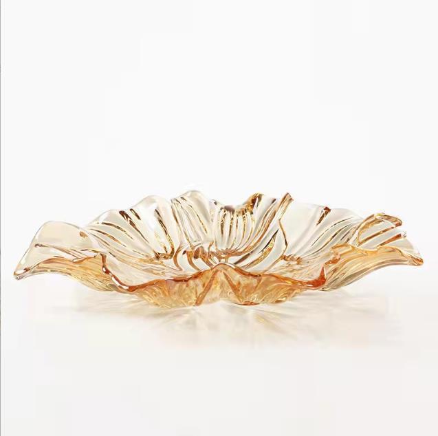 厂家爆款玻璃水果盘创意果斗家居欧式郁金香干果斗KTV零食碟摆件详情7