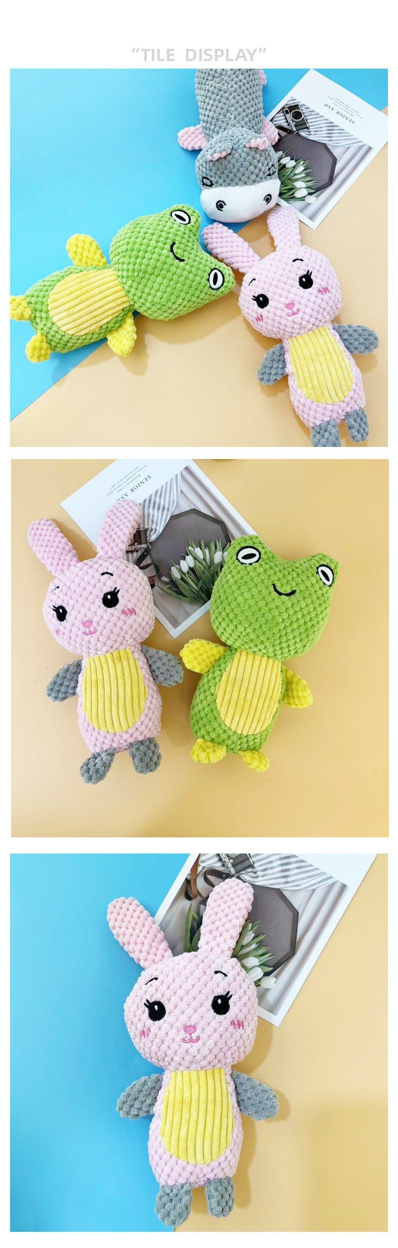 Cute animal-shaped plush toys for dogs that can be bitten and make sounds, self-entertaining and boring, and pet supplies in stock for wholesale pic 6