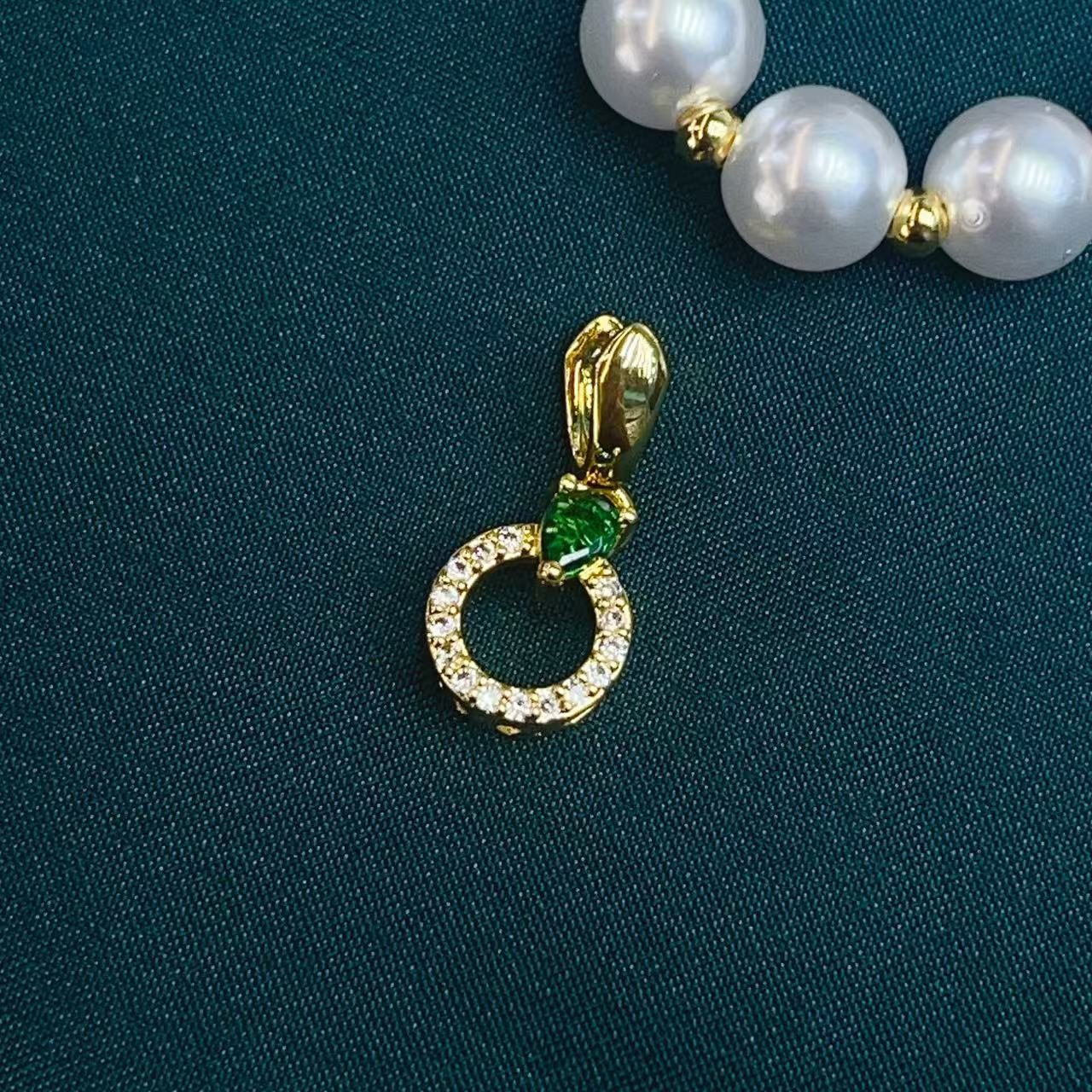 Copper-plated real gold melon seed jade pendant clasp, jade clasp, jade pendant head, jade crystal necklace clasp diy accessories pic 4