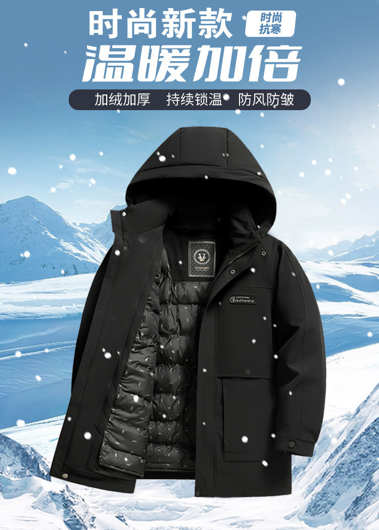 中年男士冬季新款羽绒服连帽脱卸内胆爸爸装加厚保暖休闲羽绒外套详情1