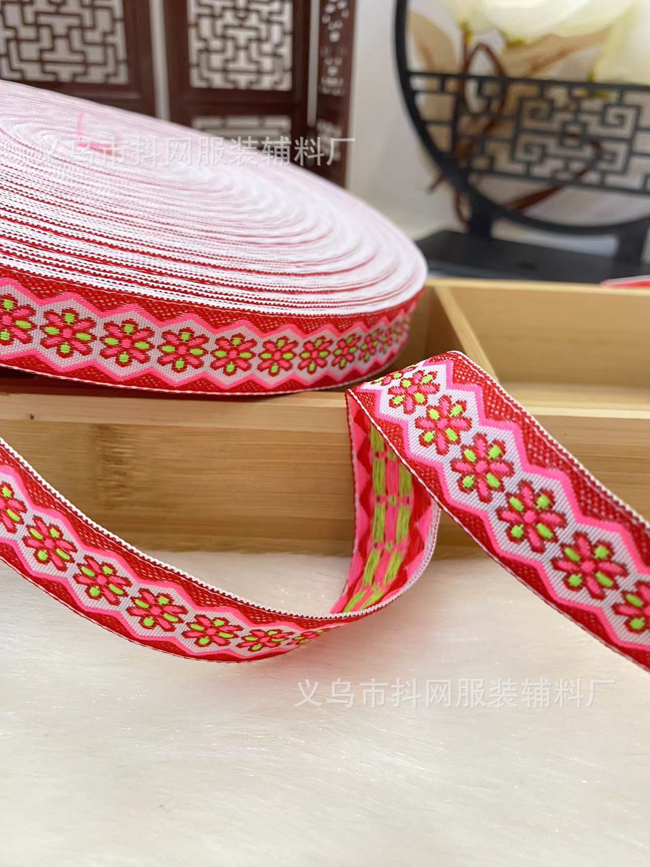 现货1.5--2.2cm大红喜庆民族风发饰头饰中式婚服演出服装辅料批发详情20