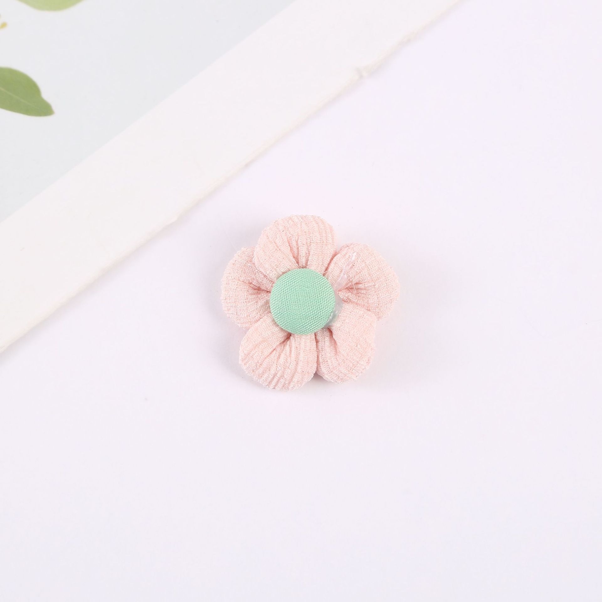Pleated, colorful five-petal flower, fresh and simple Korean-style DIY shoes, hats, headwear, clothing, socks, bags, bows, clothing accessories pic 10