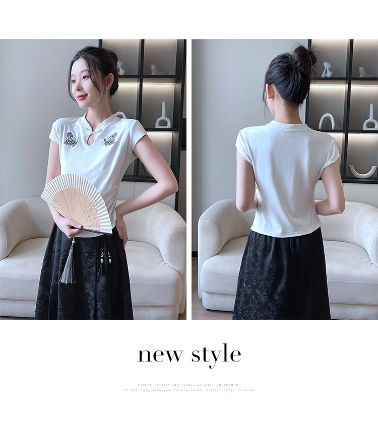 New Chinese-style satin skirt for women in spring and summer, gentle, high-waisted, slimming, large swing, retro jacquard, Chinese-style horse face skirt, Chinese trend pic 23