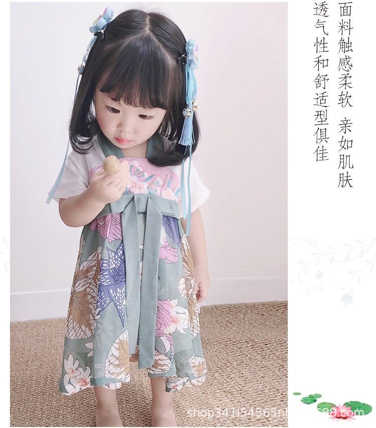 女宝宝汉服连衣裙女童装夏季3一2岁小女孩古风婴儿童仙女裙子小童详情3