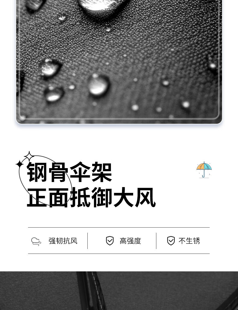 天堂雨伞大号紫外线折叠超大双人加固太阳伞防晒男女两用晴雨黑胶详情10