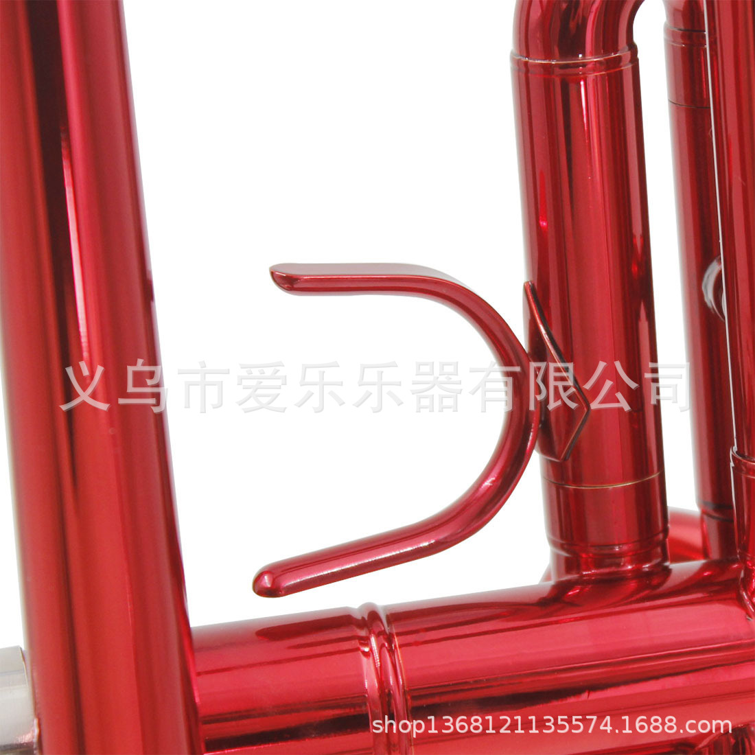 Wholesale wind band red trumpet instrument manufacturer, children and students perform B-flat three-note trumpet, drum and bugle corps instruments pic 21