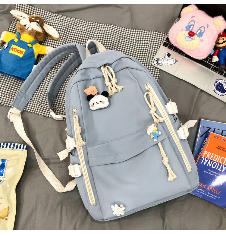 2024新款书包女生韩版高中生初中生双肩包可爱大容量ins简约书包详情38