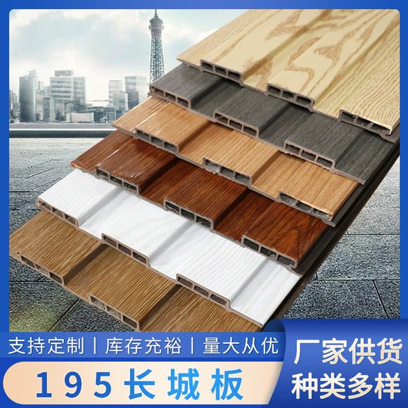 厂家现货竹木纤维格栅板网红格栅 WPC电视背景墙板木塑长城板详情2