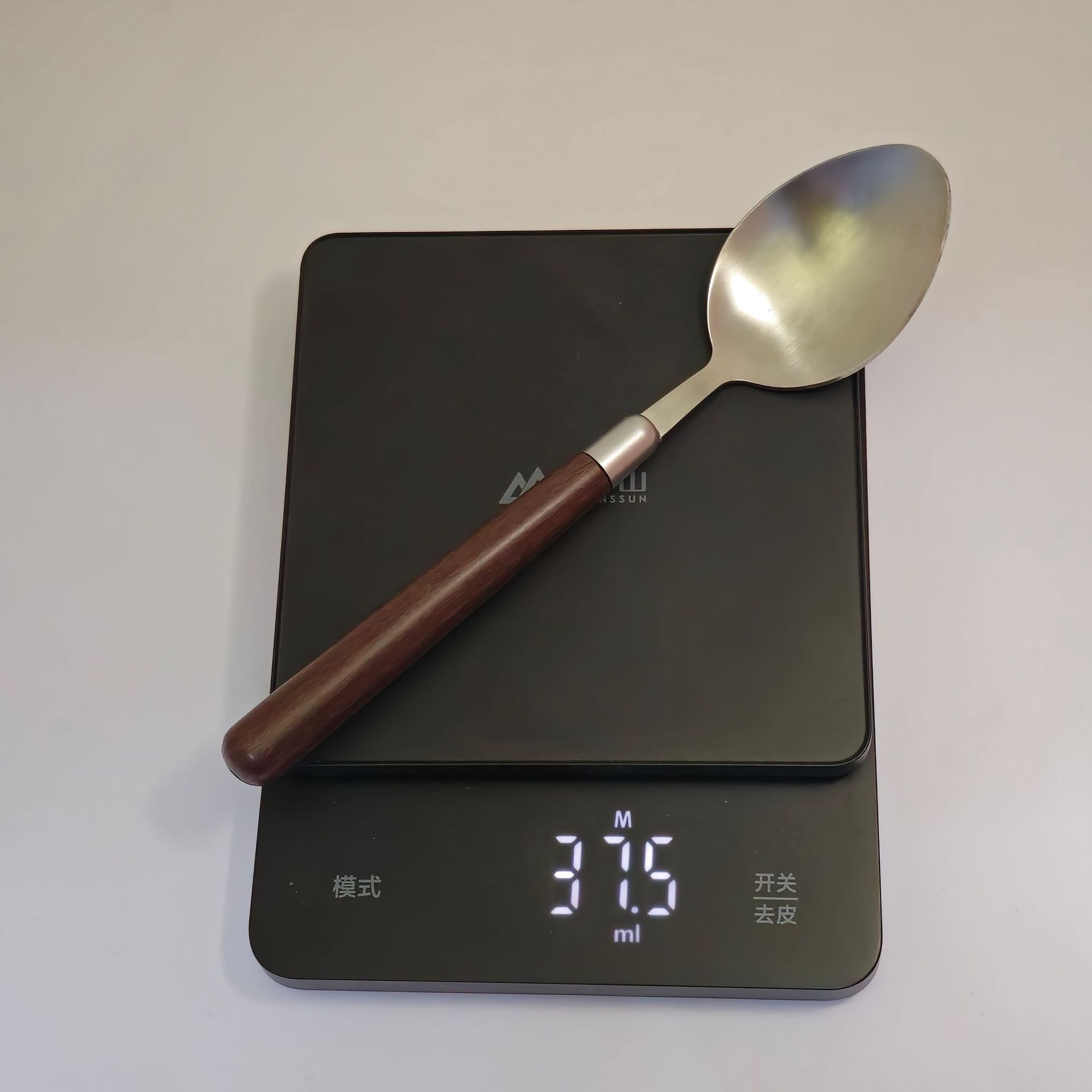 仿胡桃木柄简约质感不锈钢勺子叉子套装家用西餐餐勺高颜值餐具详情14