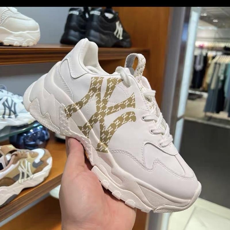 莆田高版本纯原MLB爆款轻量增高厚底老爹鞋2024新款学院情侣百搭详情6