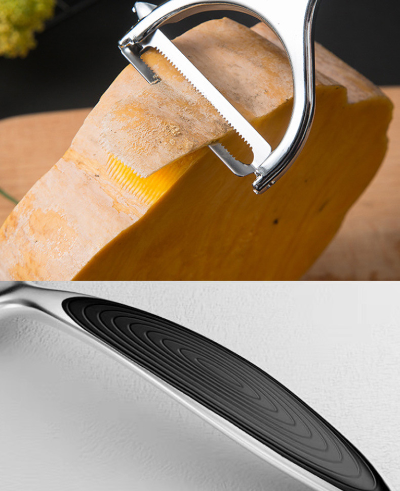 新款锌合金削皮刀瓜果刮皮刀厨房去皮器多功能刨丝削皮器双面刨子详情7