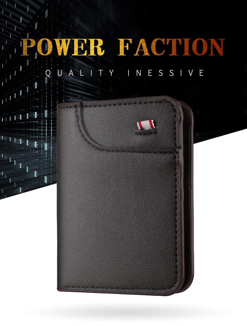 竖款男士钱包男超薄小钱包证件皮套男款美金夹迷你小钱包男式卡包详情4