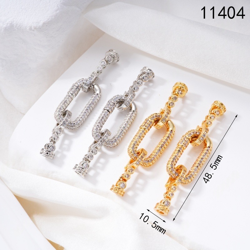 Pearl necklace buckle chain, full zirconium heavy industry handcrafted end buckle, connecting buckle, mother-and-child buckle, sweater chain diy accessories pic 15