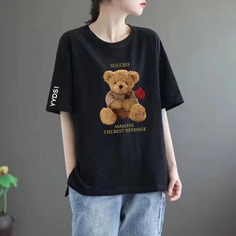 清仓捡漏~尾单大牌剪标专柜撤回外贸大码女装短袖中长款印花t恤女详情19