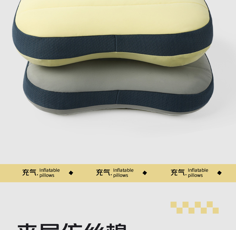 The new inflatable beach pillow, outdoor camping pillow, office pillow, cool inflatable sleep pillow is portable and foldable pic 10