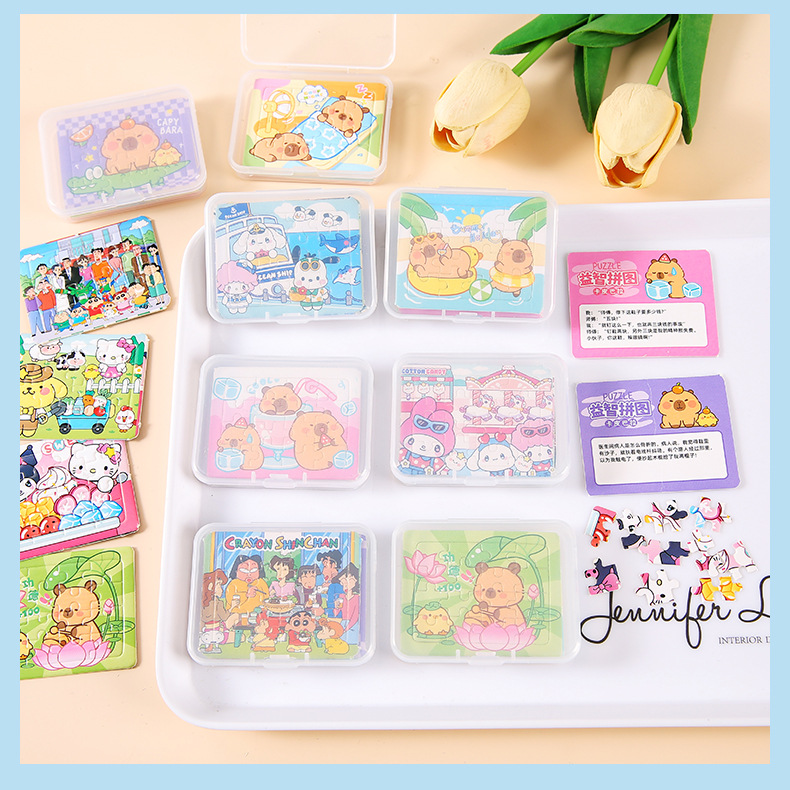 Divertidos dibujos animados rompecabezas caja puzzle puzzle puzzle puzzle puzzle puzzle de madera desmontable para niños regalos creativos pic 18