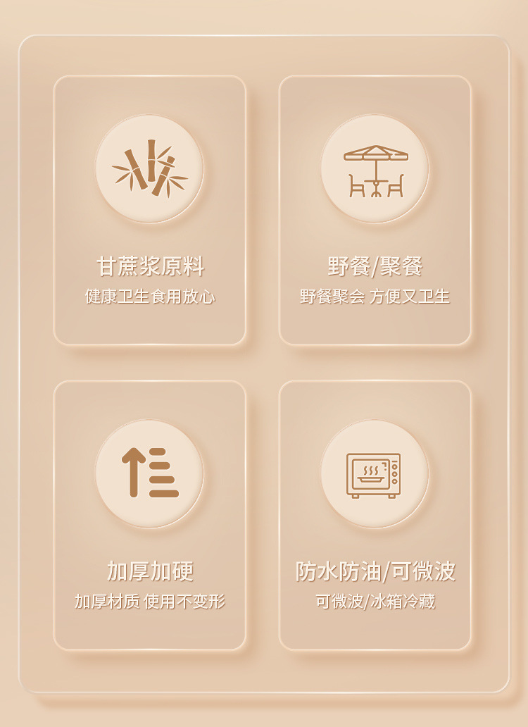 一次性可降解打包盒连体餐盒带锁扣防水放油可以微波炉加热打包盒详情2