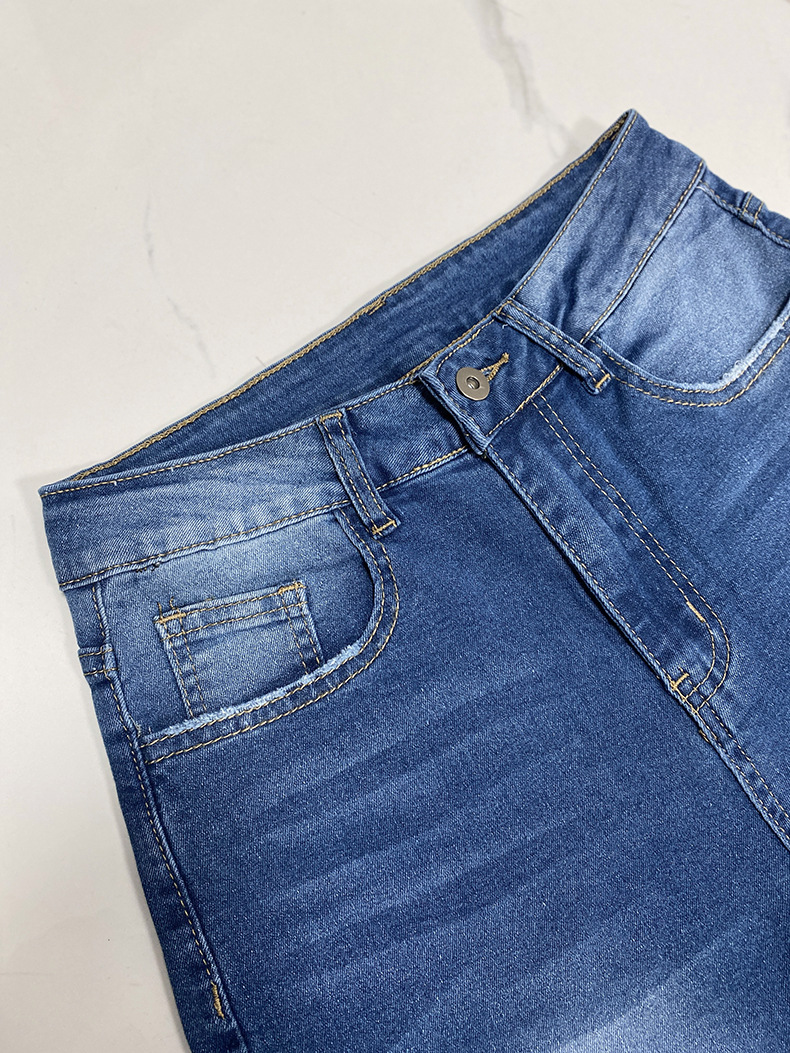 Spring 2025 new cross-border fashion high-waisted, rolled-up straight-leg jeans for women and casual wide-leg pants from Europe and America pic 15