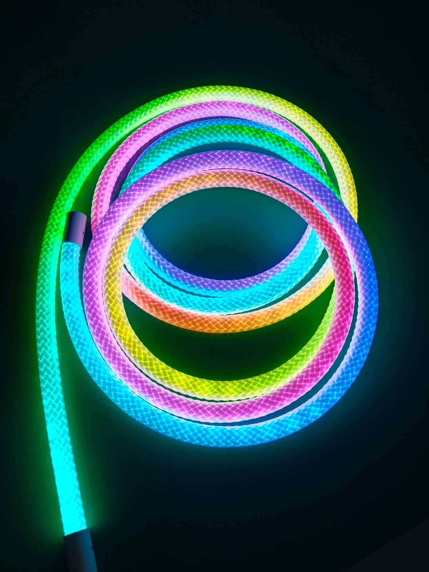 LED internet-famous woven light strip, high-efficiency waterproof neon seven-color flashing light, RGB color-changing running horse atmosphere light, 360-degree pic 16