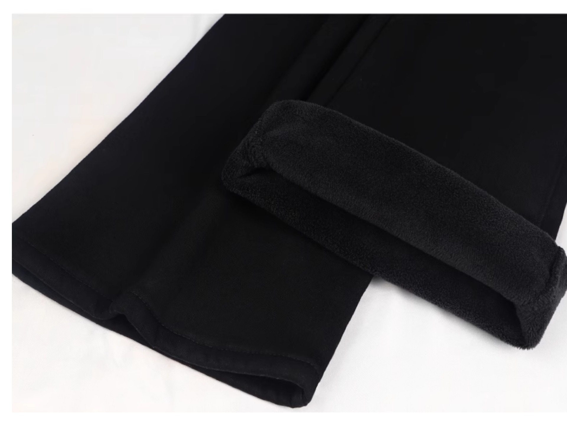 韩国加绒喇叭裤女秋冬2024年新款高腰显瘦加厚黑色冬季微喇牛仔裤详情25