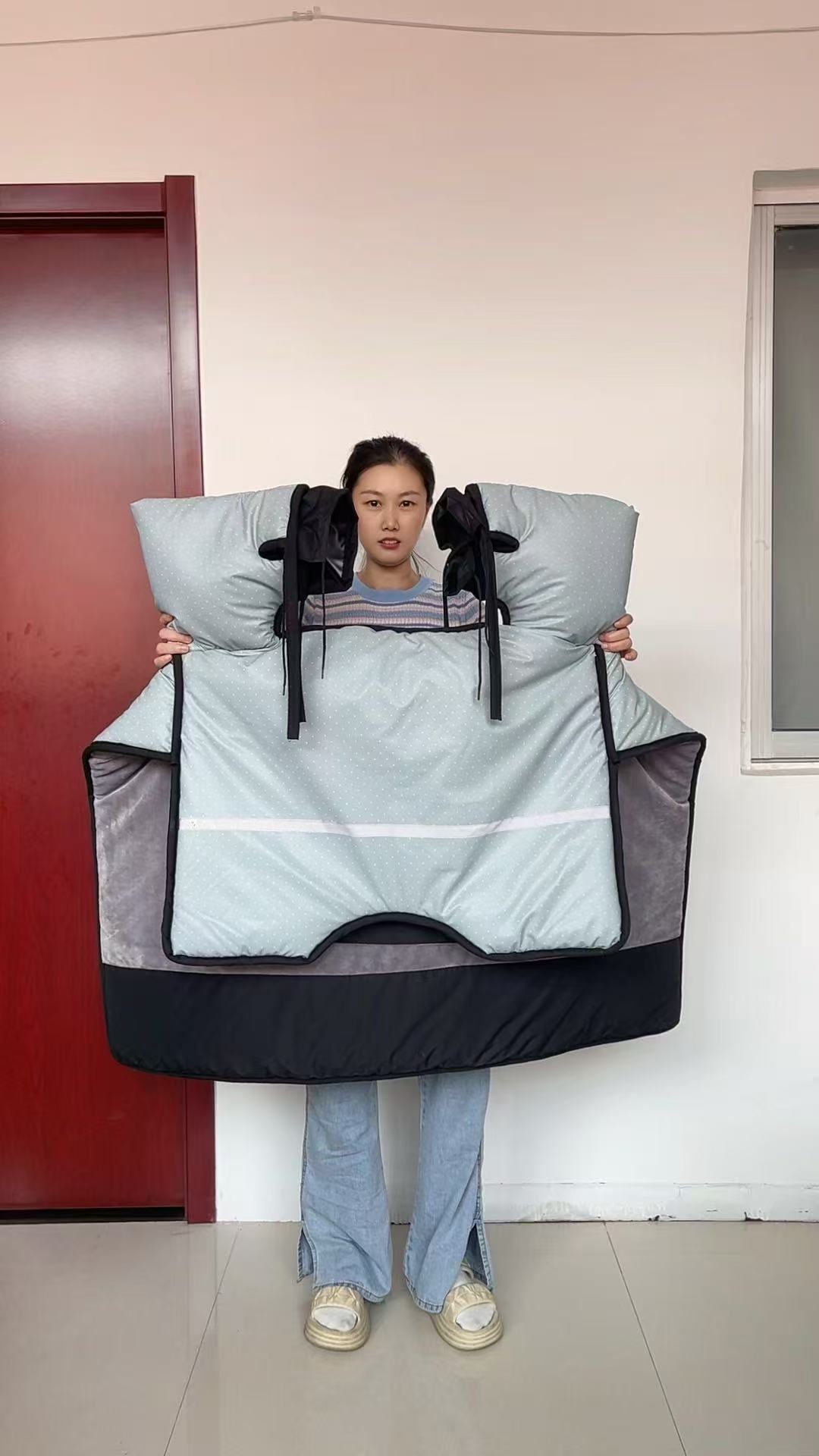 挡风被电动车冬季加绒加厚全包斗篷式电瓶摩托车防风防水加厚保暖详情9