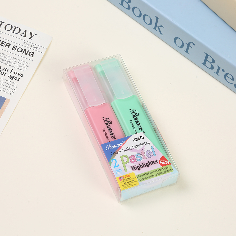 Wholesale of new flat-tipped large-capacity highlighters, student key marking watercolor pens, gift candy-colored markers pic 10