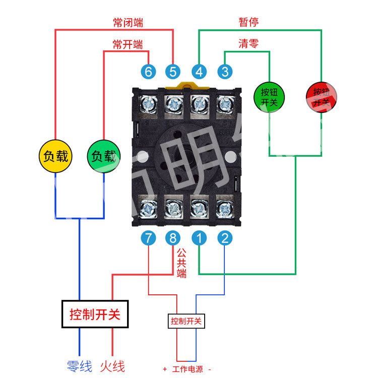 DH48S-S数显时间继电器 12V24V220V带底座可调循环控制时间延时器详情3