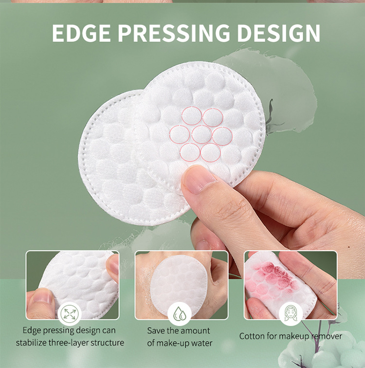 LMLTOP 80pcs embossed circular cotton pads for makeup SY452详情4