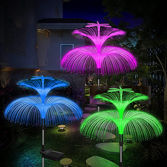 Amazon solar jellyfish light, outdoor waterproof garden light, garden lawn light, decorative landscape ground insert ambient light pic 16