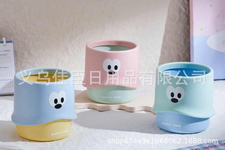 Big-eyed cute pen holder desktop storage creative cartoon pen holder Cute pen holder student stationery storage box office pic 2