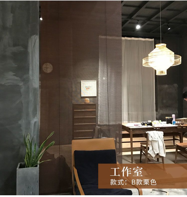 竹帘窗帘工程卷帘门帘遮阳防晒书房阳台茶室遮光卷拉式升降竹帘子详情6