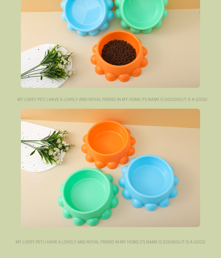Wholesale of new cat bowls, dog bowls, candy-colored single bowls, small and medium-sized dog plastic dog food bowls, dog food utensils and pet supplies pic 13