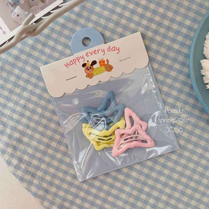 Primavera nuevo color serie hornear laca mariposa horquilla para niños dulce cabello roto franja clip 6 PCS pack baby breaking clip pic 7