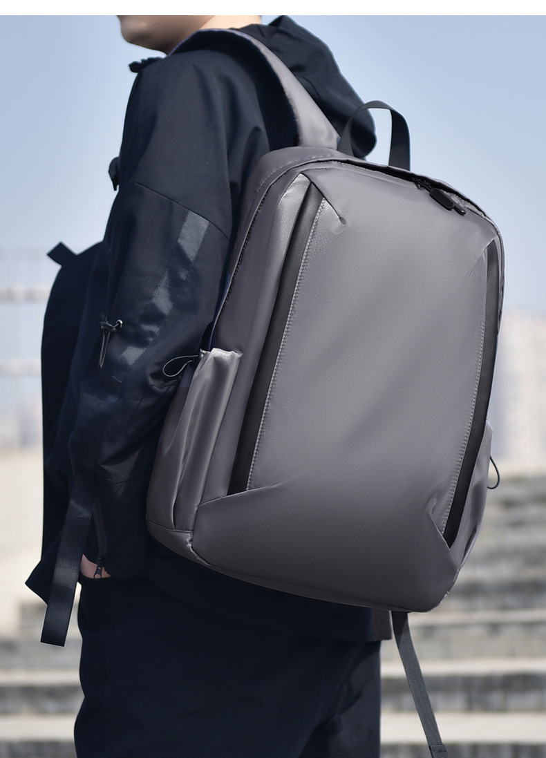 休闲男士双肩背包时尚简约防泼水大容量电脑背包商务旅行学生背包详情20