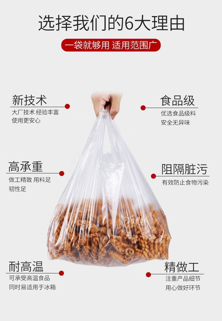透明背心塑料袋批发超市水果打包袋食品级一次性外卖袋方便袋子详情4